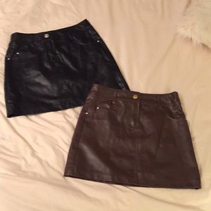 Leather like skirts. Set of 2. Size 10/12